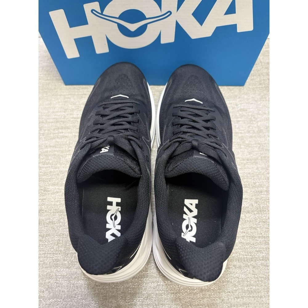 Women's Size 6.5 - Hoka One Clifton 10 Black / White Running Shoes 1162031 BWHT - Picture 5 of 8